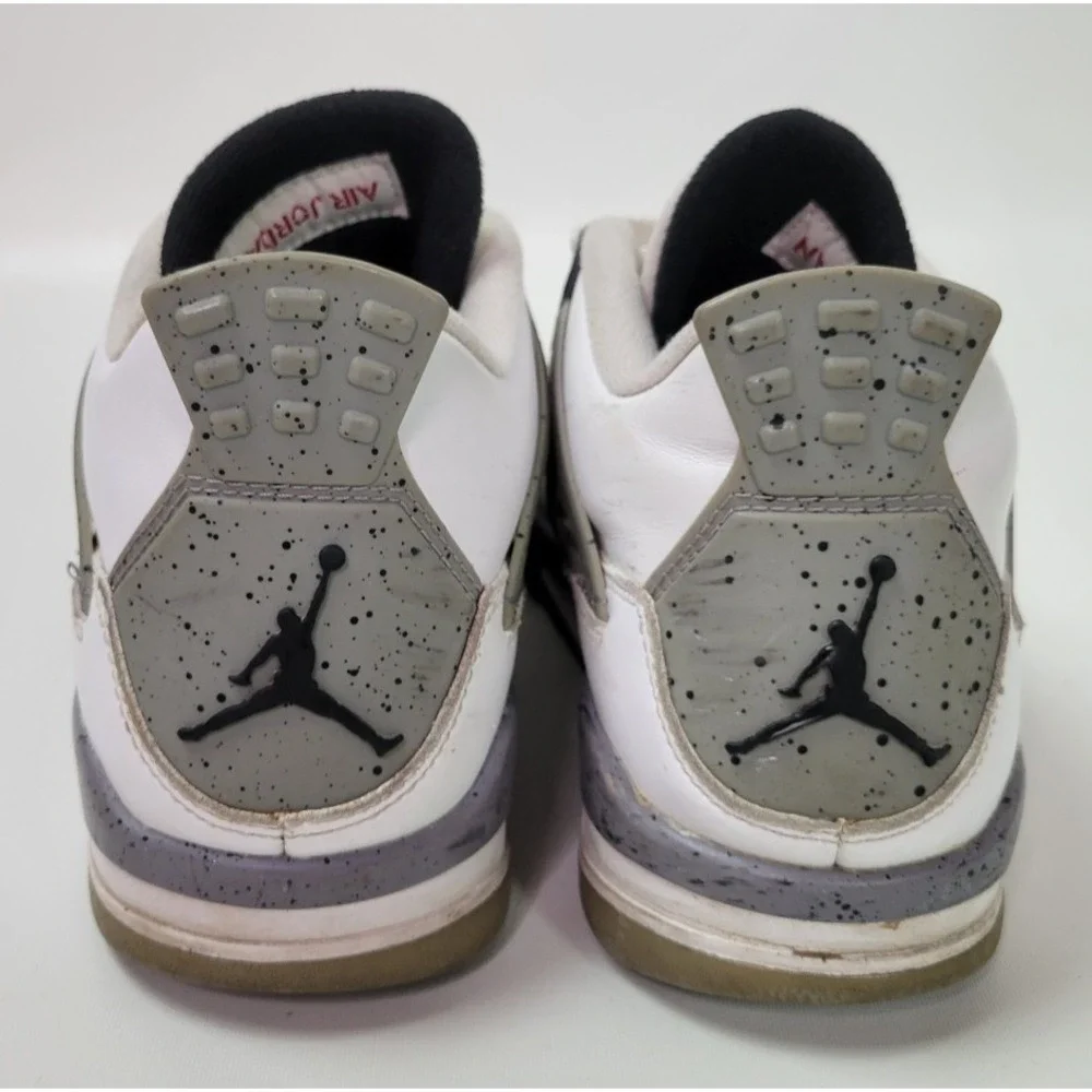 Nike‎ Air Jordan 4 Retro White Cement 308497-103 Sz 8.5